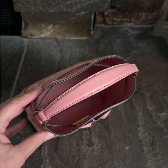 Michael Kors Mercer Small Logo Embossed Leather Bucket Bag - Picture 9 of 11